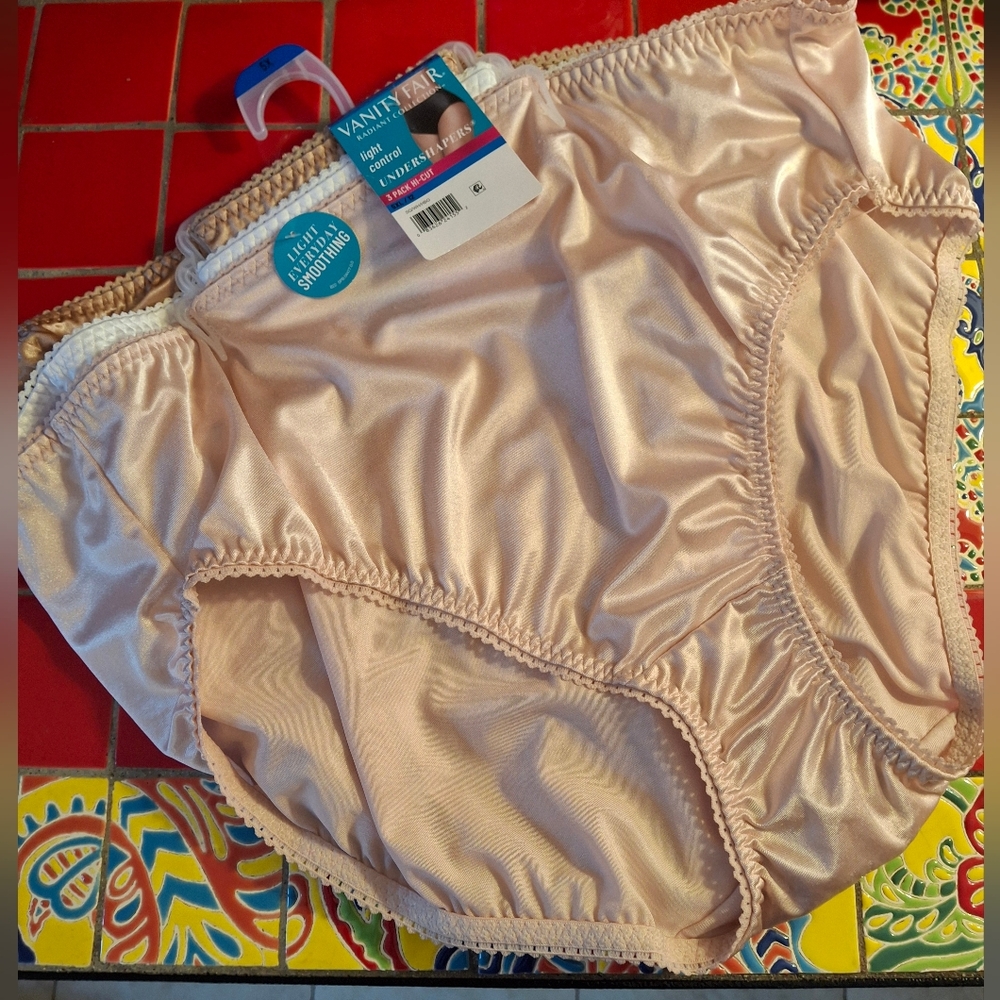 Vanity Fair Radiant 12 Pair! Light Control Undershapers HI-CUT Women's 5XL NWT